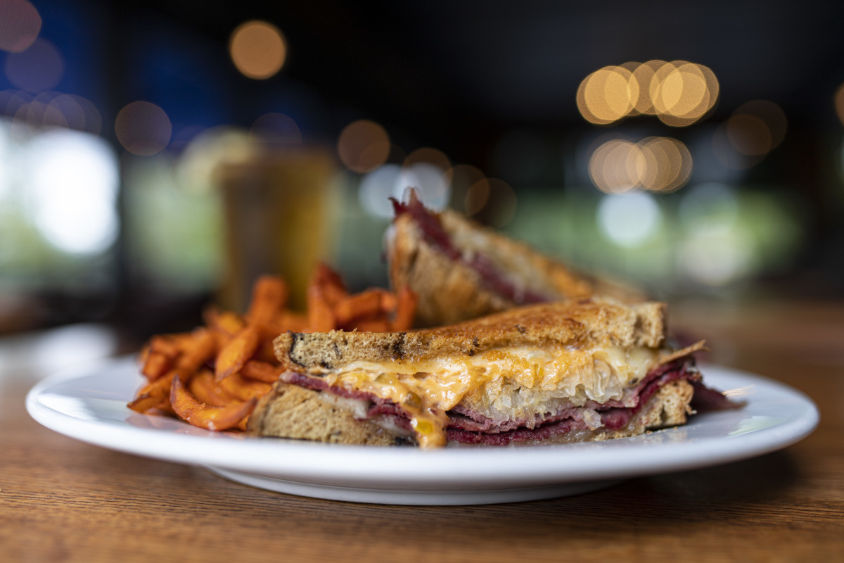 Rueben, a classic with Sauerkraut on Rye